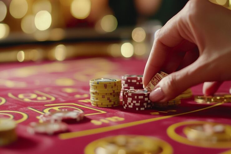 Wild Fireworks live blackjack table on mobile phone screen with dealer and multi-camera angles